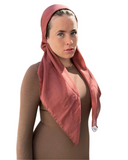 Scarf Bar Classic Deep Rose Pre-Tied Bandanna with Full Grip myselflingerie.com