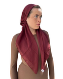 Scarf Bar Classic Wine Pre-Tied Bandanna with Full Grip myselflingerie.com