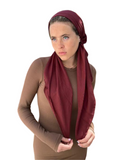 Scarf Bar Classic Wine Pre-Tied Bandanna with Full Grip myselflingerie.com