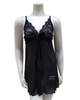 Samantha Chang SC4413123 Black with Black Mesh Illusion Chemise myselflingerie.com