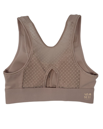 Simone Perele 1SA261 Yogi Pink Harmony Medium Impact Wire Free Sports Bra myselflingerie.com