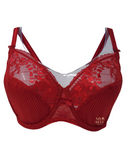 Chantelle 1381 Scarlet Pont Neuf Underwire 3 Part Cup Unlined Bra myselflingerie.com