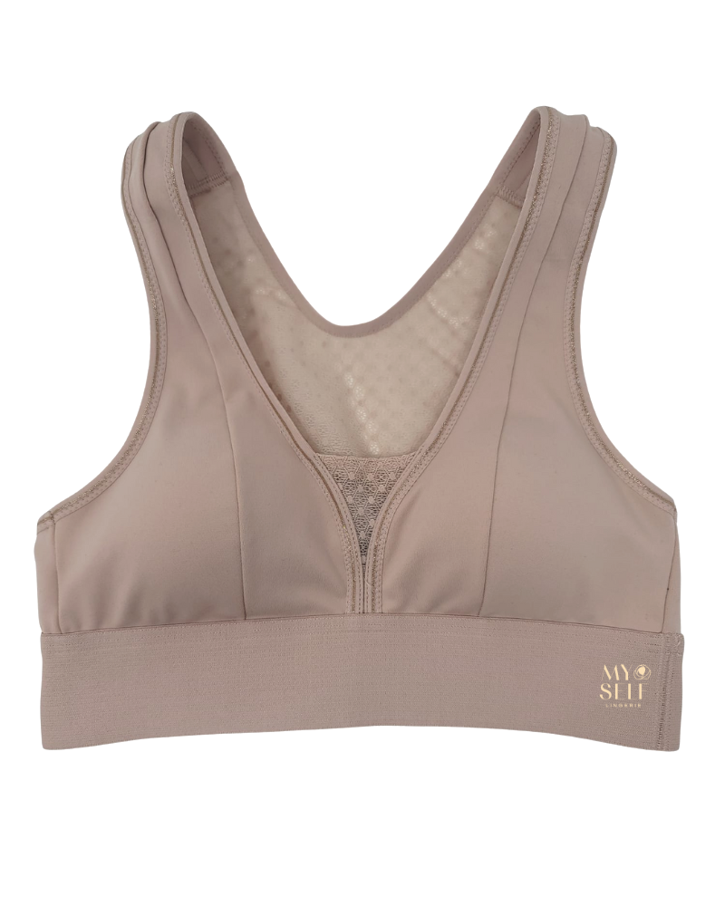Simone Perele 1SA261 Yogi Pink Harmony Medium Impact Wire Free Sports Bra myselflingerie.com