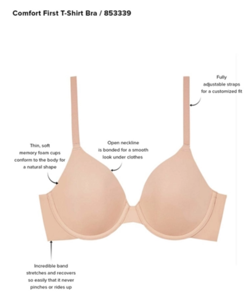 853339 Sand Comfort First Molded Underwire Bra
