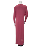Angelice S6266 Rose Pink Snaps Ribbed Nightgown