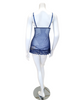 Oh La La Cheri 2139 Estate Blue Lacey Babydoll with Bows & G-String myselflingerie.com