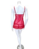 Oh La La Cheri 2139 Red Lacey Babydoll with Bows & G-String myselflingerie.com