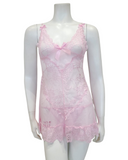 Oh La La Cheri 2139 Pink Tulle Lacey Babydoll with Bows & G-String myselflingerie.com