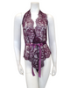 Oh La La Cheri 52-11025 Potent Purple Eyelash Lace Halter Teddy with Ties myselflingerie.com