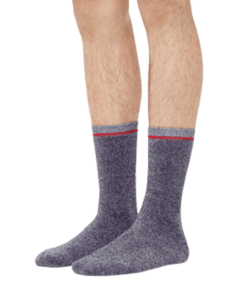 UGG 1097762 Marled Navy Kyro Men's Cozy Crew Socks myselflingerie.com