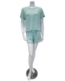 UGG 1136910 Clear Green Multi Heather Aniyah Pajamas Shorts Set  Full View