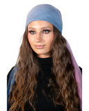 Tie Ur Knot Navy Ombre' Adjustable Pre-Tied Bandanna with Full Grip mysellfingerie.com