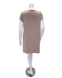 Jackie O'Loungewear SS-NT-TP Taupe Short Sleeves Modal Nightshirt myselflingerie.com