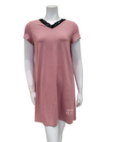 Jackie O'Loungewear SS-NT-PNK Pink Short Sleeves Modal Nightshirt myselflingerie.com