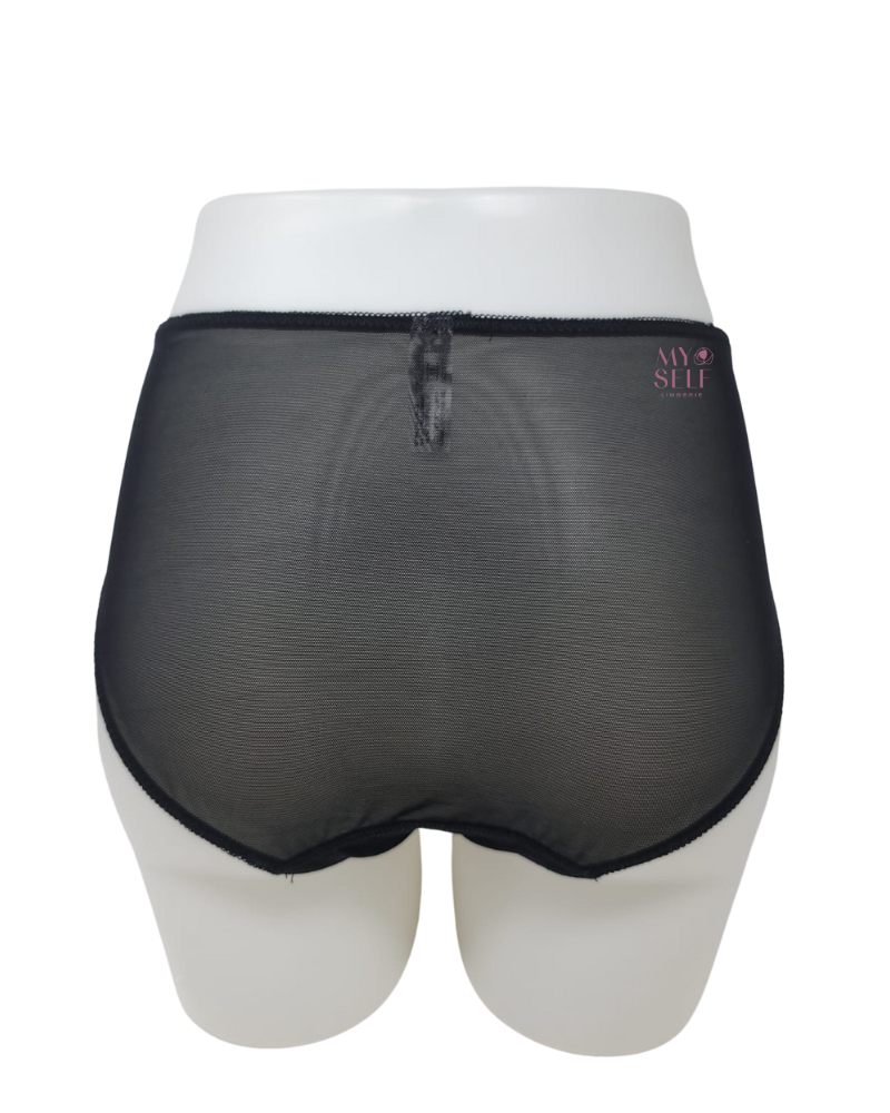 Fitfully Yours U2272 Black/Red Nicole See Thru Lace Bikini myselflingerie.com