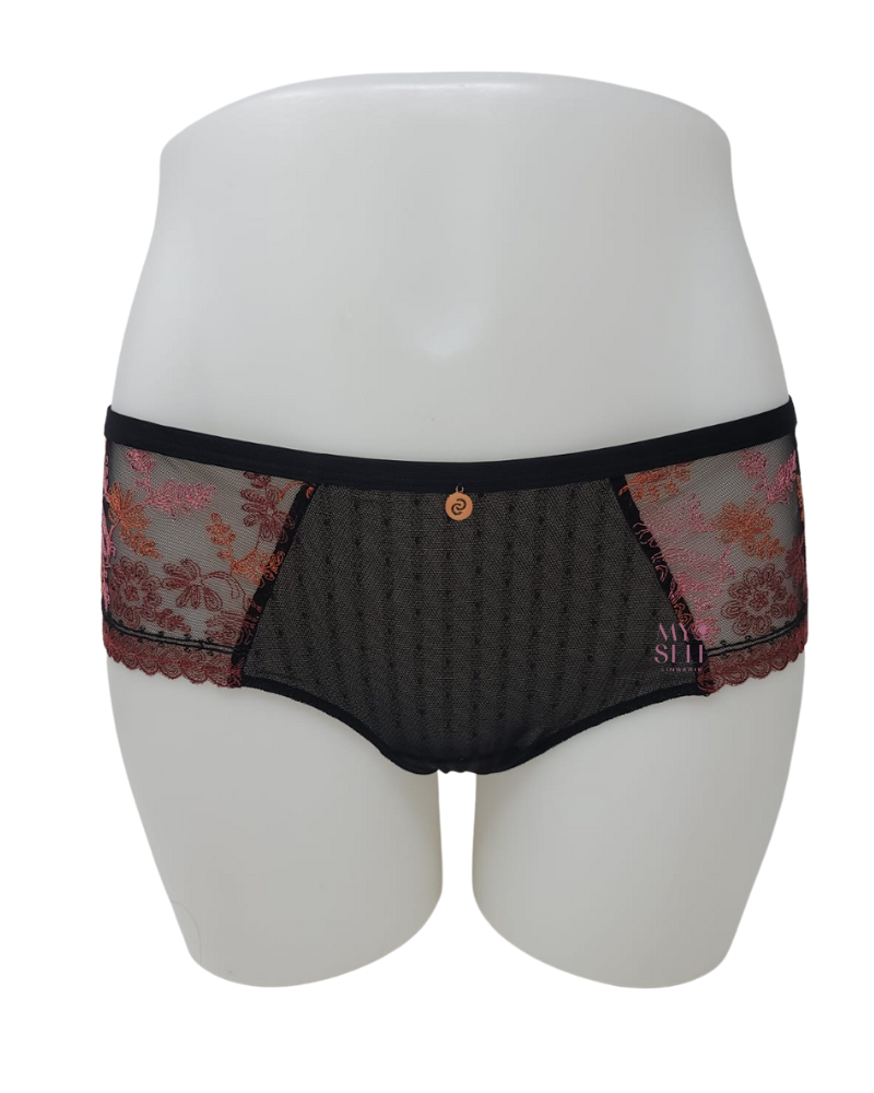 Chantelle 16Q4 Black Flowers New Romance Hipster myselflingerie.com