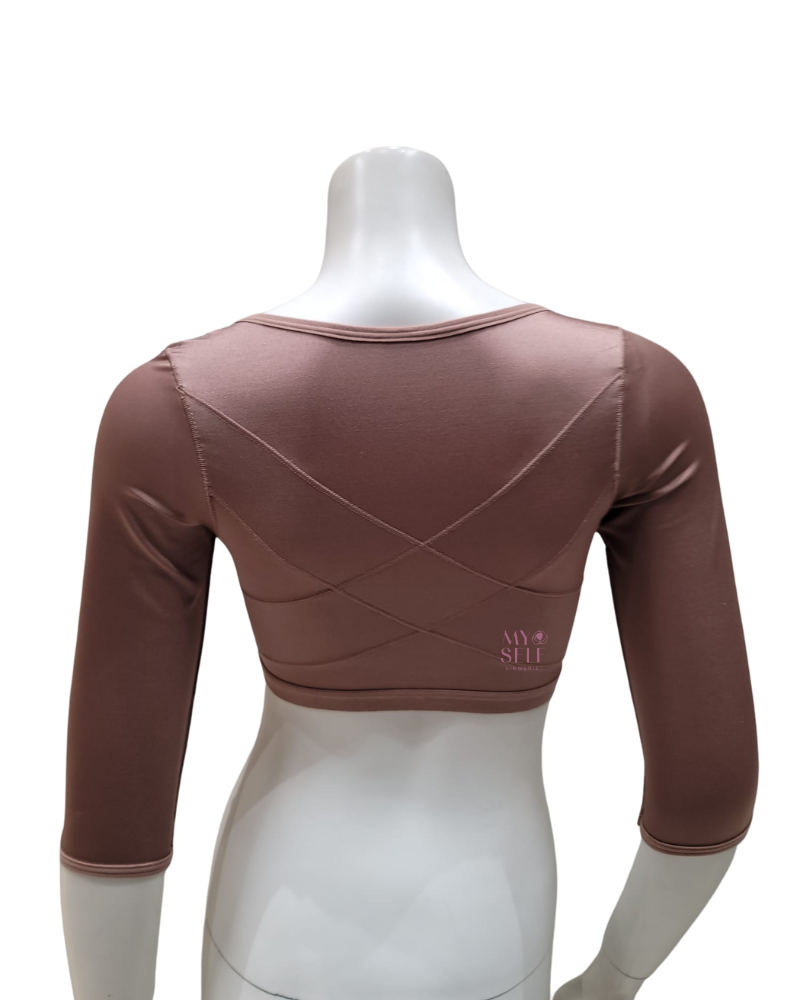 Curveez 2217 Open Bust Cocoa Arm Shaper myselfligerie.com