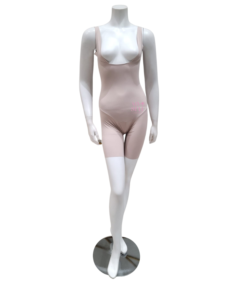Leonisa Undetectable Edge Mid-Thigh Bodysuit Shaper 018483, Size