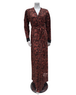 Plush PM FW23MR22 Burning Leopard Print Black Morning Robe myselflingerie.com