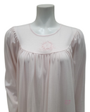 Calida 33346 #909 Powder Pink Long Sleeves 100% Cotton Nightshirt myselflingerie.com