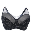 Dorina D001470 Black Velvet Lace Full Figure Underwire Bra myselflingerie.com