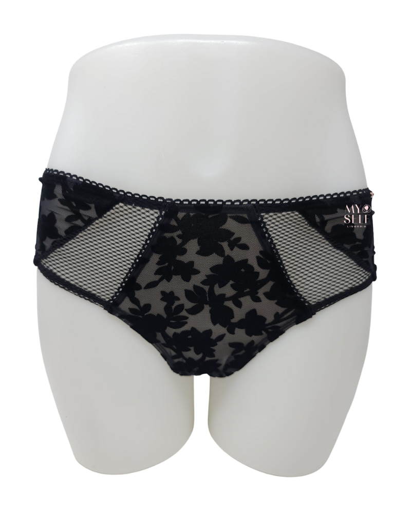 Dorina D001471 Black Cut Velvet Lace Hipster myselflingerie.com