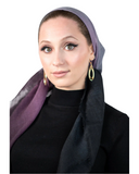 Tie Ur Knot Charcoal Ombre' Adjustable Pre-Tied Bandanna with Full Grip myselflingerie.com