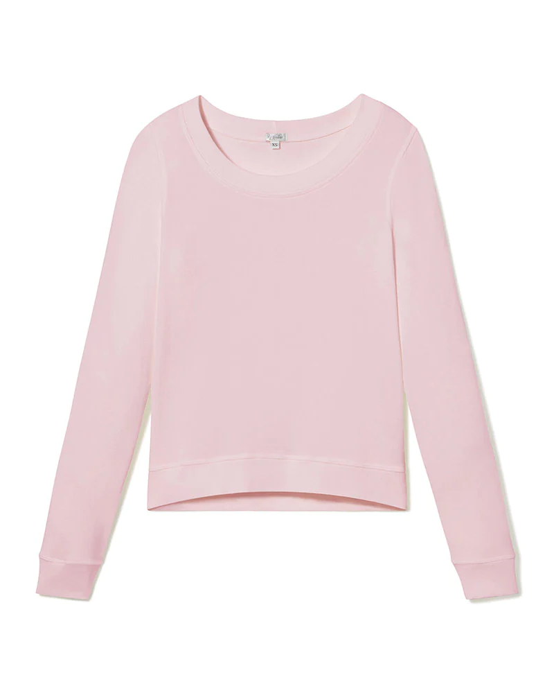 PJ Harlow ROSIE + BLYTHE Blush Long Sleeve Satin Waistband Pajamas Set myselflingerie.com