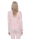PJ Harlow ROSIE + BLYTHE Blush Long Sleeve Satin Waistband Pajamas Set myselflingerie.com
