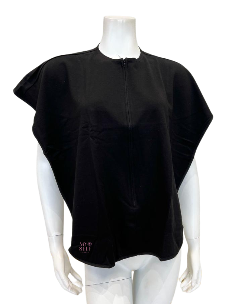 E-Z Zip Black Zipper Front Nursing Bib myselflingerie.com