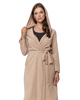 Oh! Zuza R05 Camel Hooded Long Terry Bath Wrap Robe myselflingerie.com
