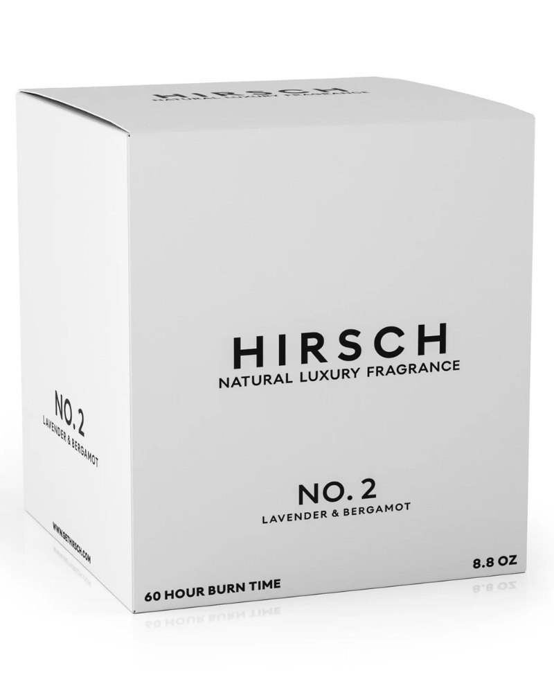 HIRSCH No. 2 Lavender & Bergamot Luxury Candle myselflingerie.com