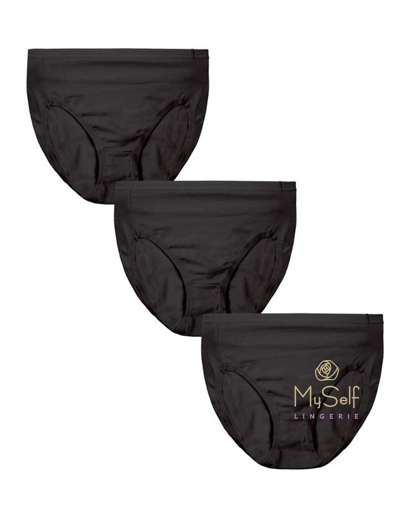 Me Moi MU-1013 3pk Cotton Briefs MYSELFLINGERIE.COM