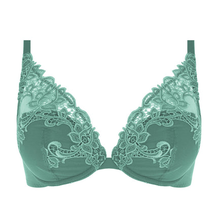 Simone Perele 15C319 Vert Garden Saga Sheer Plunge Underwire Bra myselflingerie.com