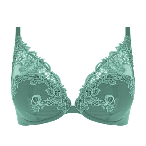 Simone Perele 15C319 Vert Garden Saga Sheer Plunge Underwire Bra myselflingerie.com