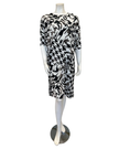 Jackie O' SWMDRS-BWG Black/White/Gold Print Swim Cover Up Dress myselflingerie.com