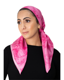 Tie Ur Knot Monochrome Pink Toile Adjustable Pre-Tied Bandanna with Full Non Slip Grip