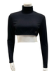 Sparrow S6957 Black Ribbed Crop Shell Turtleneck  myselflingerie.com