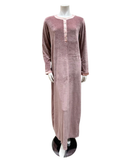 Iora Lingerie Dusty Rose Button Down Velour Nightgown