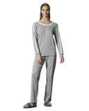 Iora Lingerie 23521 Heather Grey Cotton Blend Pajamas Set myselflingerie.com