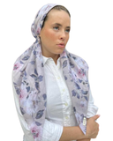 Scarf Bar Dusty Pink Blossoms Classic Pre-Tied Bandanna with Full Grip myselflingerie.com