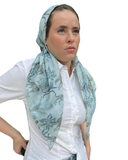 Scarf Bar Slate Grey Tiger Classic Pre-Tied Bandanna with Full Grip myselflingerie.com