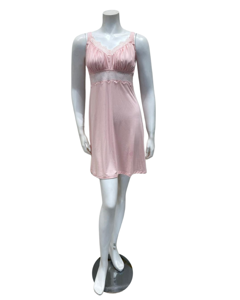 Cosabella ALLSW2722 Pink Lilly Allure Curvy Modal Chemise myselflingerie.com