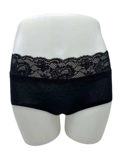 NEVER0743 Black Peachie Boyshort