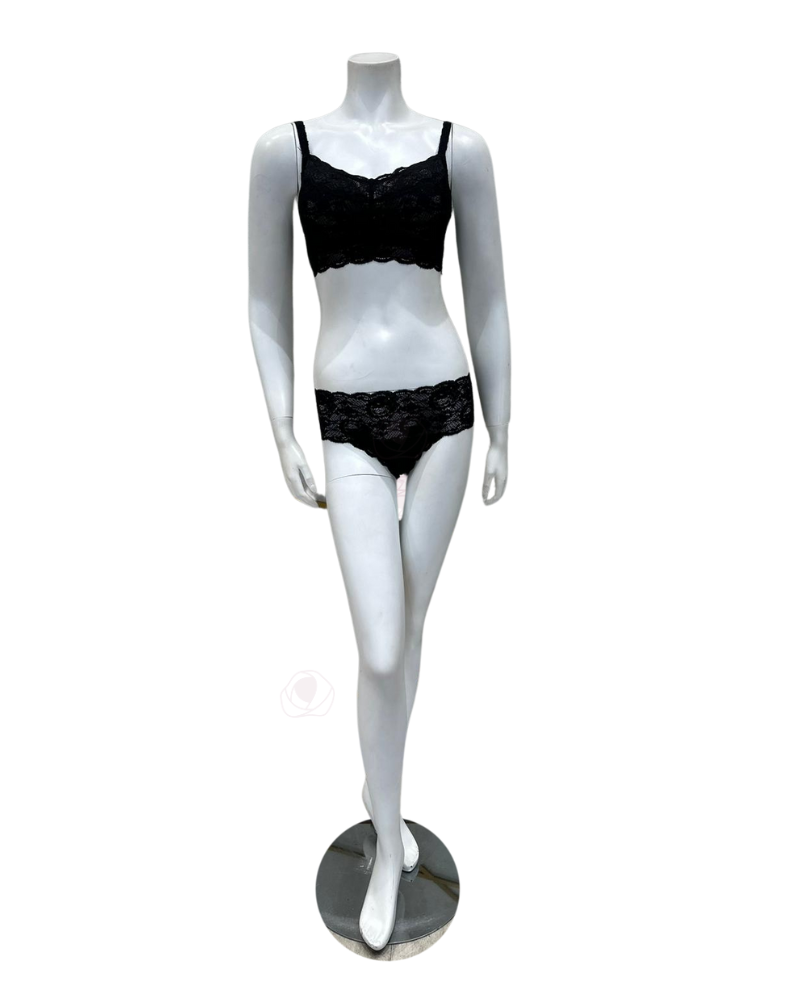 Cosabella NEVER1310 + 07ZL Black Lace Curvy Sweetie Bralette & Short Set myselflingerie.com