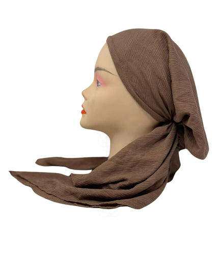 Revaz HS402CF Coffee Textured Adjustable Pre-Tied Bandanna with Velvet Grip myselflingerie.com