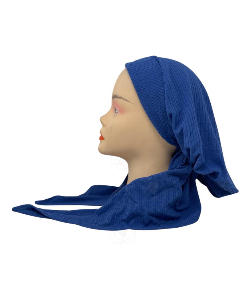 Revaz HS404CY Chambray Ribbed Adjustable Pre-Tied Bandanna with Velvet Grip myselflingerie.com