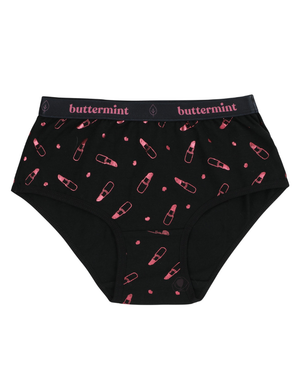 Buttermint Pink Lipstick Black Cotton Teen Hipsters 3 Pack