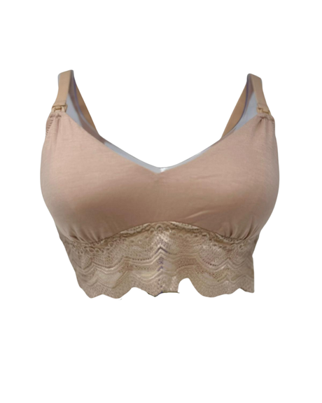 Dorina Quartz lace lightly padded nursing bra in pink