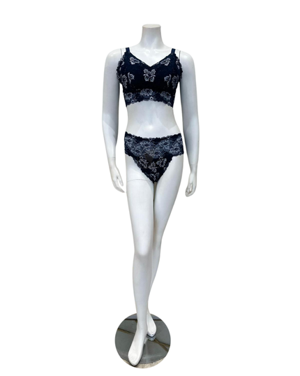 Cosabella SAVON1382 Savona Nocturnal Blue Curvy Longline Bralette Set myselflingerie.com